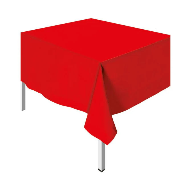 MANTEL PLASTICO RECTANGULAR ROJO
