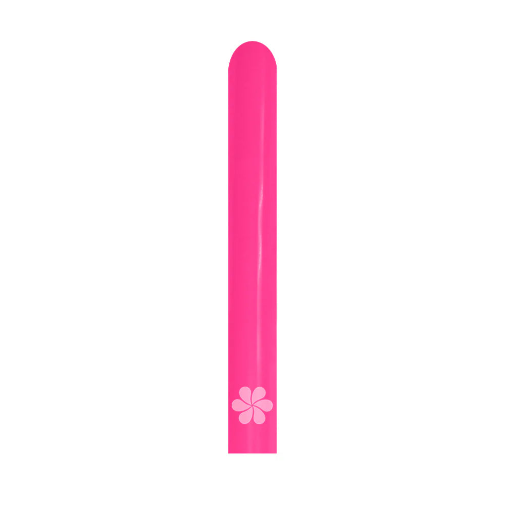 GLOBO LATEX TUBITO NEON FUCSIA