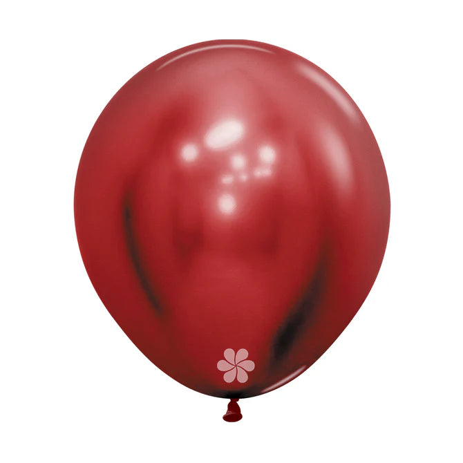GLOBO LATEX REDONDO REFLEX ROJO