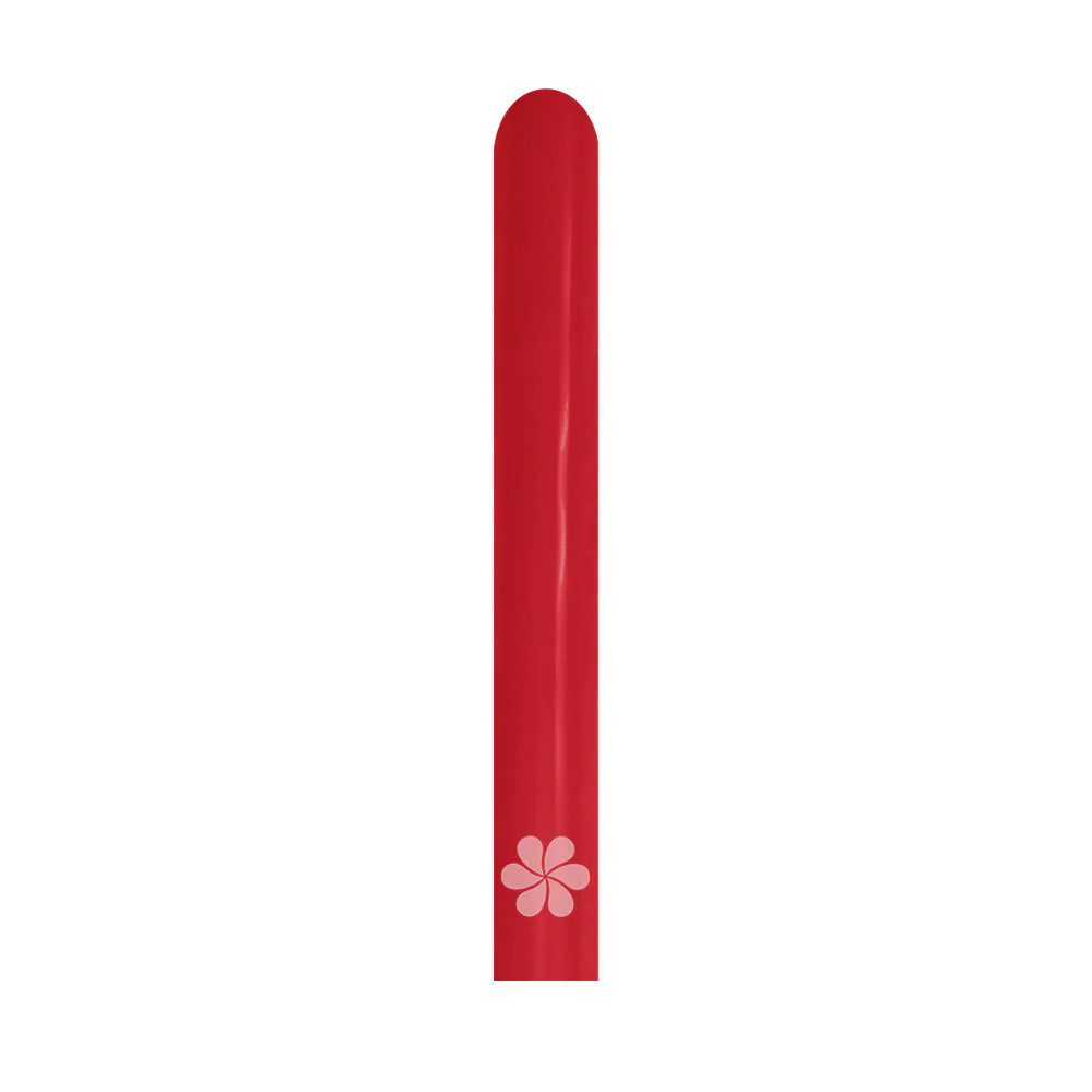 GLOBO LATEX TUBITO METAL ROJO