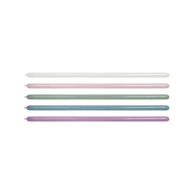 GLOBO LATEX TUBITO PASTEL DUSK SURTIDO