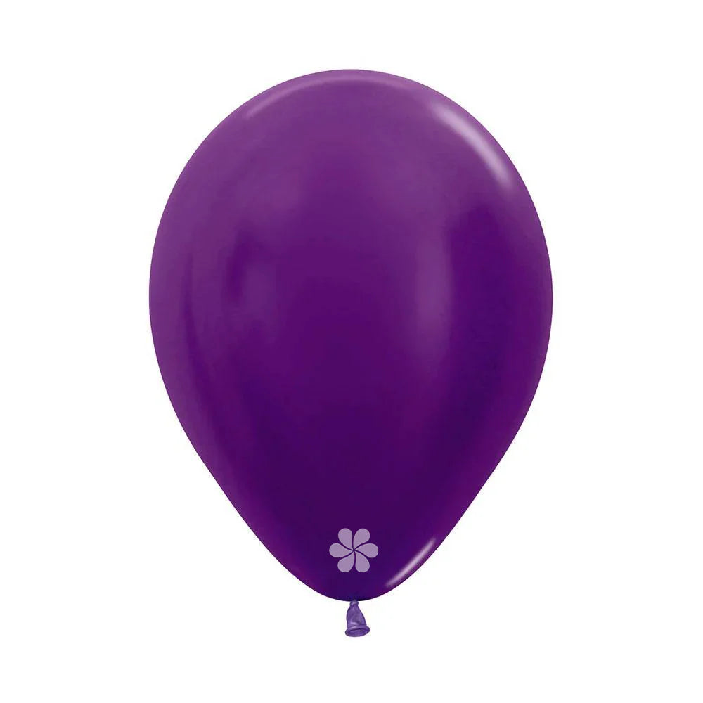 GLOBO LATEX REDONDO METAL VIOLETA