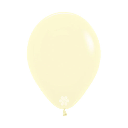 GLOBO LATEX REDONDO PASTEL MATE AMARILLO