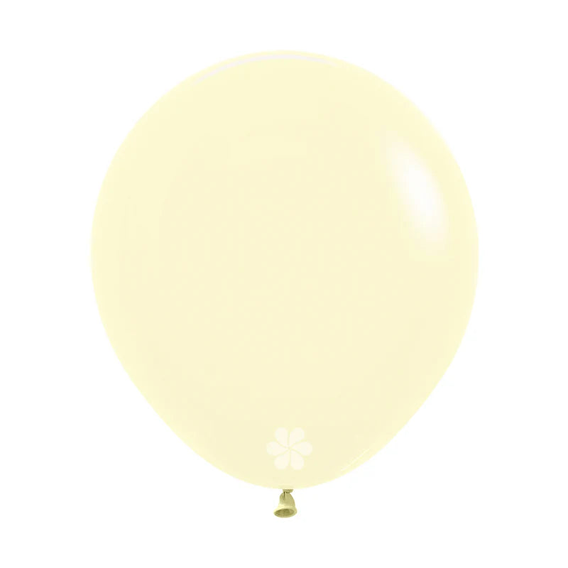 GLOBO LATEX REDONDO PASTEL MATE AMARILLO