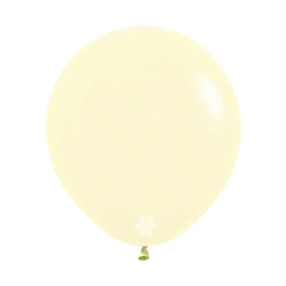 GLOBO LATEX REDONDO PASTEL MATE AMARILLO