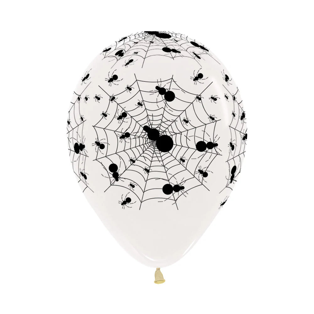 GLOBO LATEX REDONDO INFINITY ARAÑA FASHION TRANSPARENTE