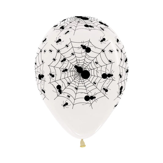 GLOBO LATEX REDONDO INFINITY ARAÑA FASHION TRANSPARENTE