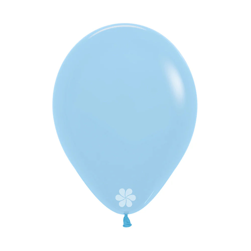 GLOBO LATEX REDONDO PASTEL MATE AZUL