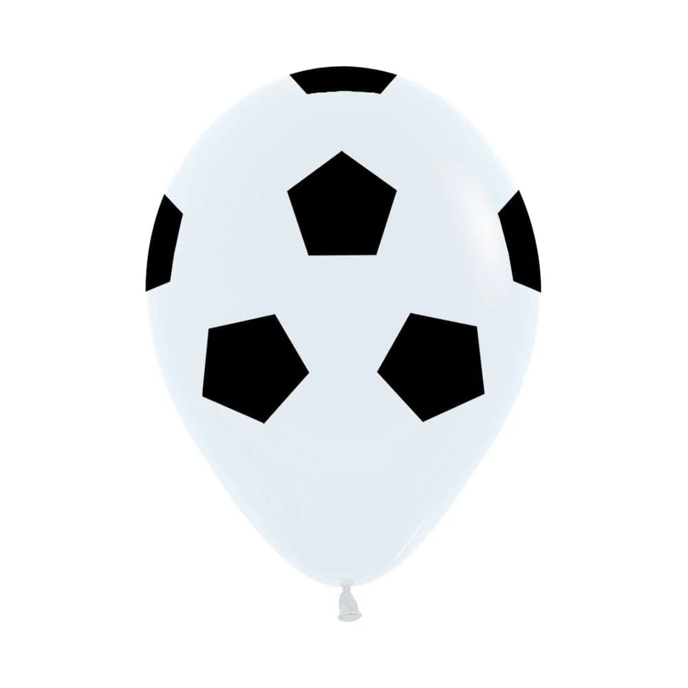 GLOBO LATEX REDONDO INFINITY BALÓN DE FUTBOL FASHION BLANCO