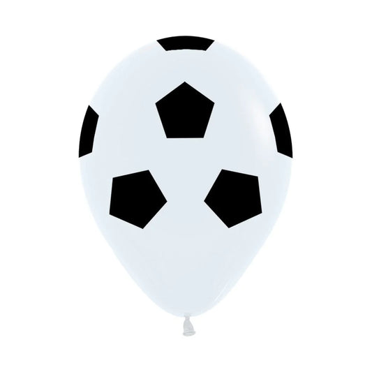 GLOBO LATEX REDONDO INFINITY BALÓN DE FUTBOL FASHION BLANCO