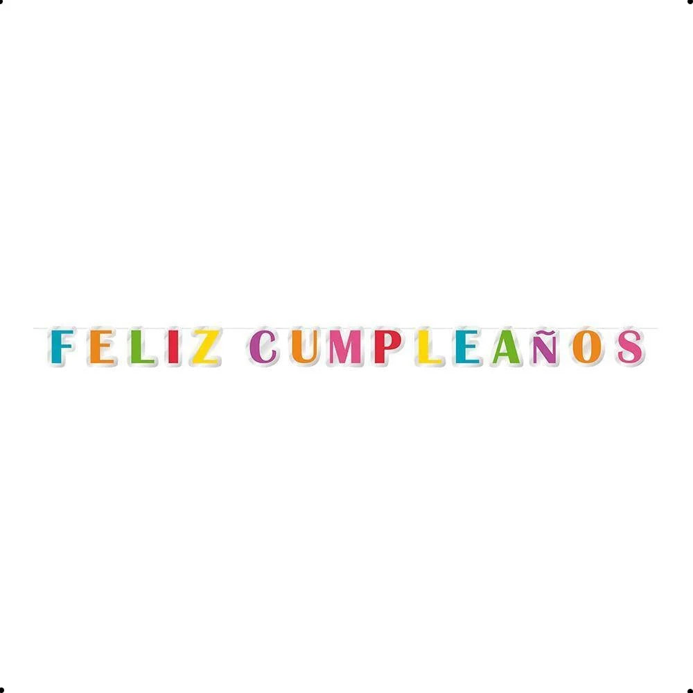 CARTEL LETRAS LED FELIZ CUMPLEAÑOS