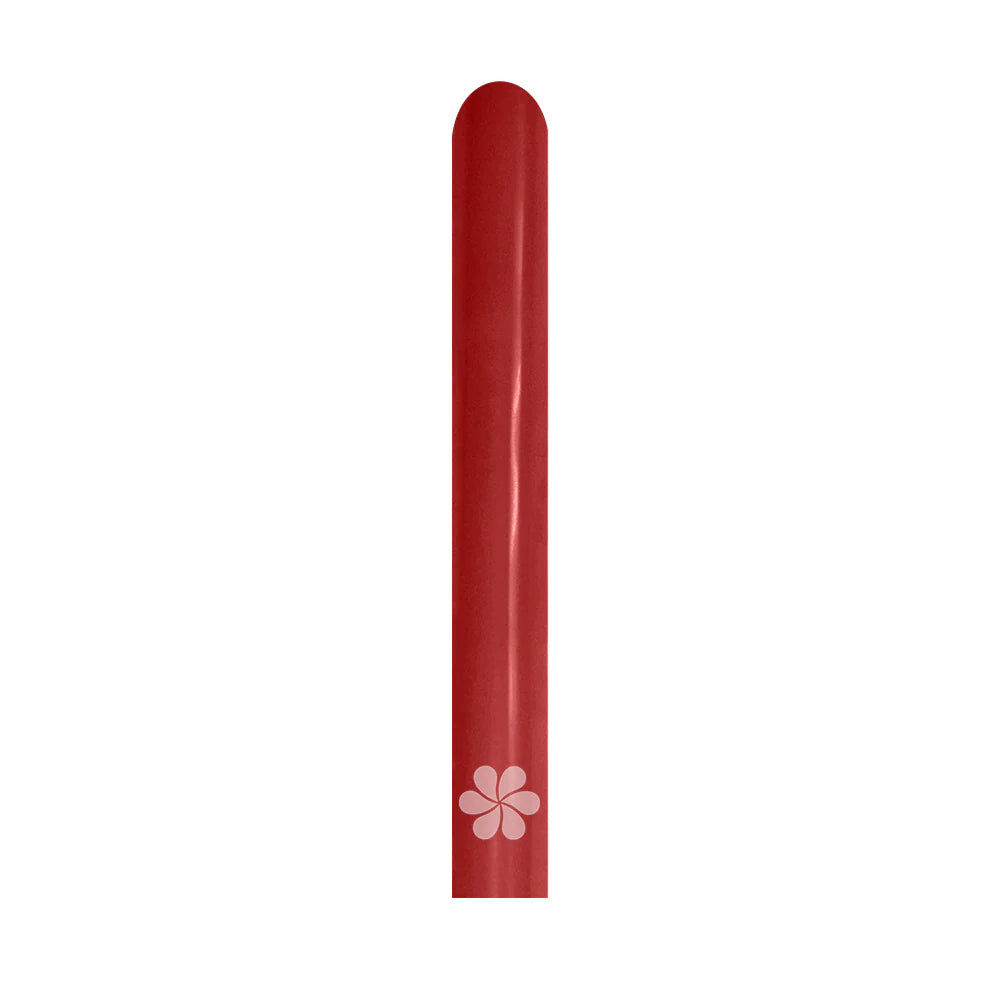 GLOBO LATEX TUBITO REFLEX CRISTAL ROJO