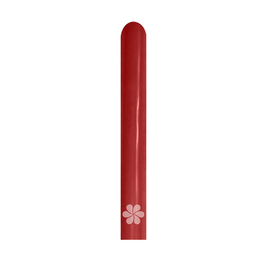 GLOBO LATEX TUBITO REFLEX CRISTAL ROJO