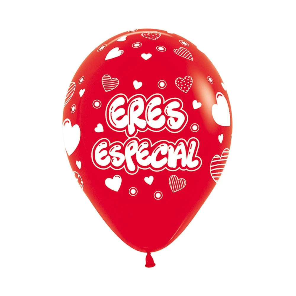 GLOBO LATEX REDONDO INFINITY ERES ESPECIAL FASHION ROJO
