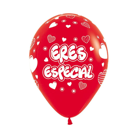 GLOBO LATEX REDONDO INFINITY ERES ESPECIAL FASHION ROJO