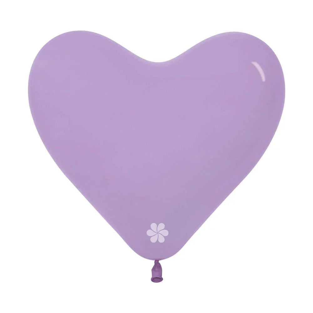 GLOBO LATEX CORAZON FASHION LILA