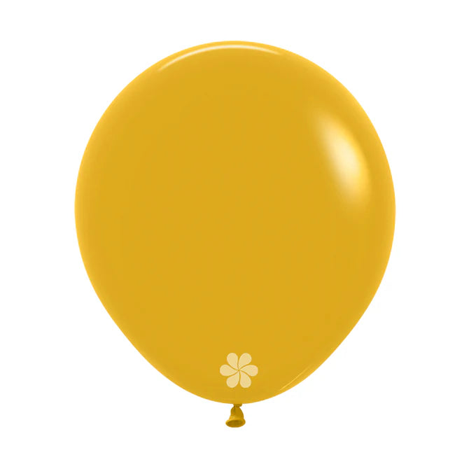 GLOBO LATEX REDONDO FASHION MOSTAZA