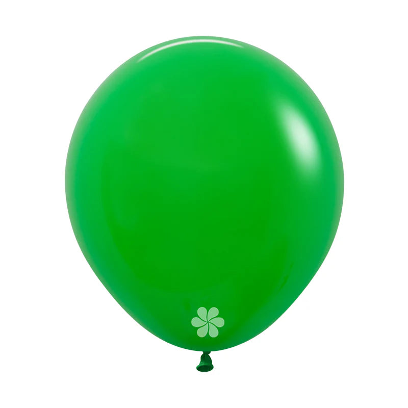 GLOBO LATEX REDONDO FASHION VERDE TREBOL