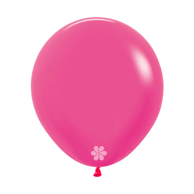 GLOBO LATEX REDONDO NEON FUCSIA