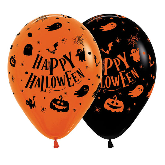 GLOBO LATEX REDONDO INFINITY® HALLOWEEN FANTASMITAS