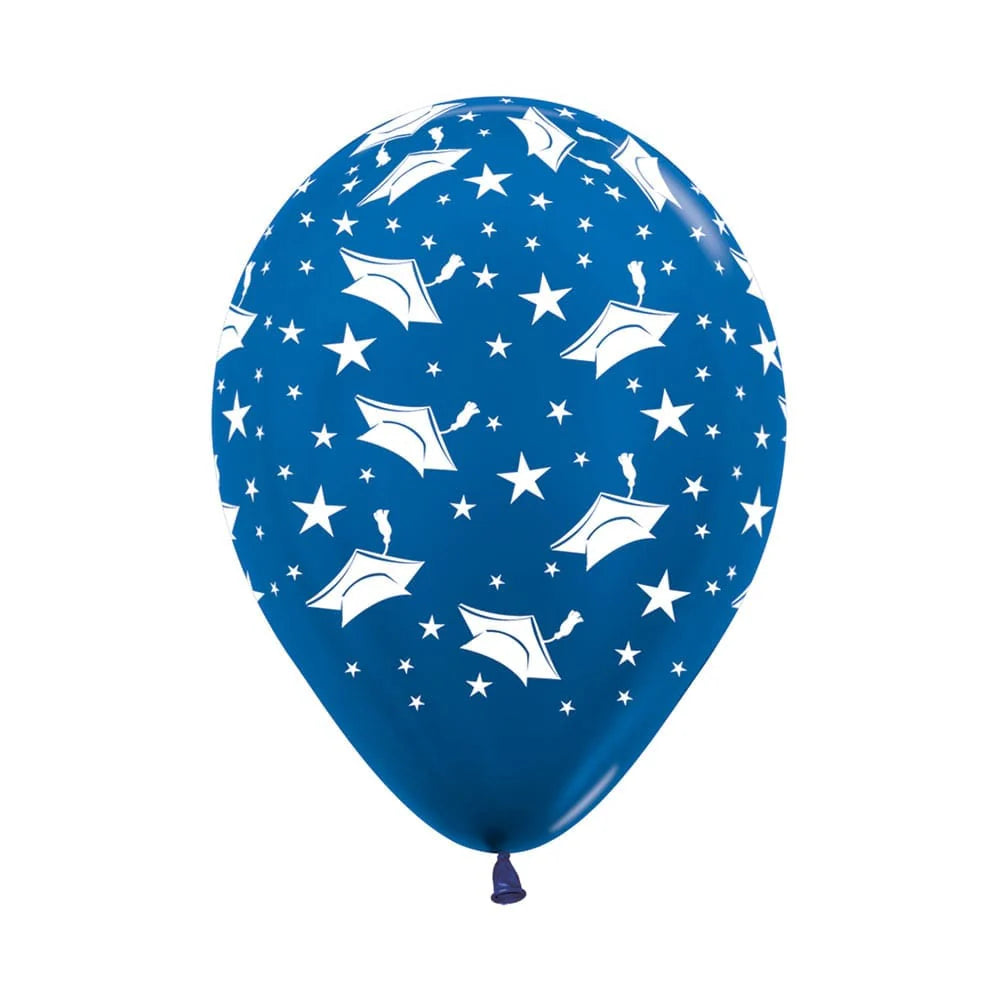 GLOBO LATEX REDONDO INFINITY® GRADO METAL AZUL