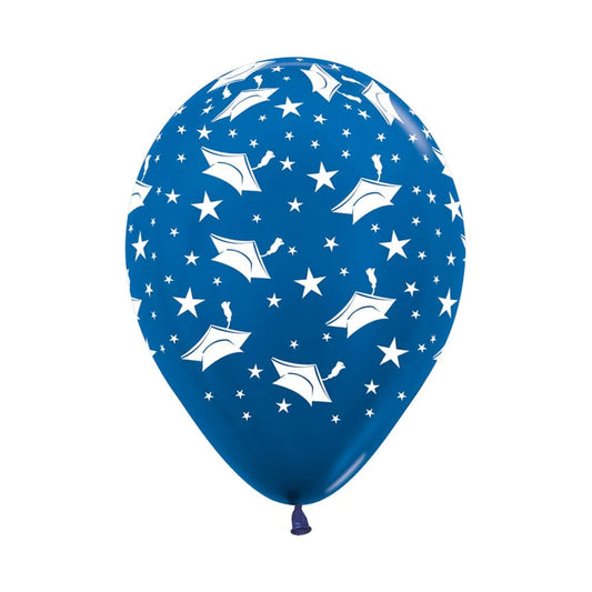 GLOBO LATEX REDONDO INFINITY® GRADO METAL AZUL