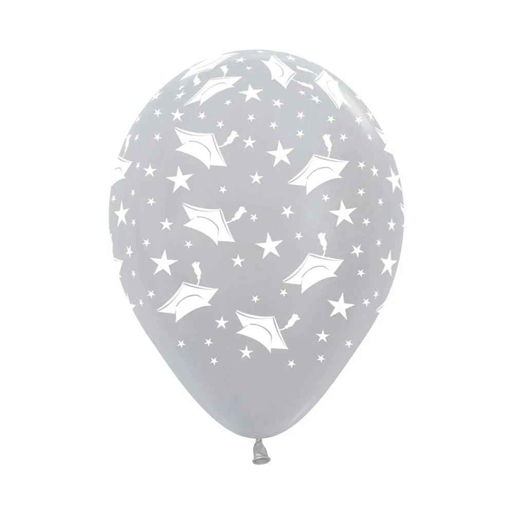 GLOBO LATEX REDONDO INFINITY® GRADO SATIN PLATA