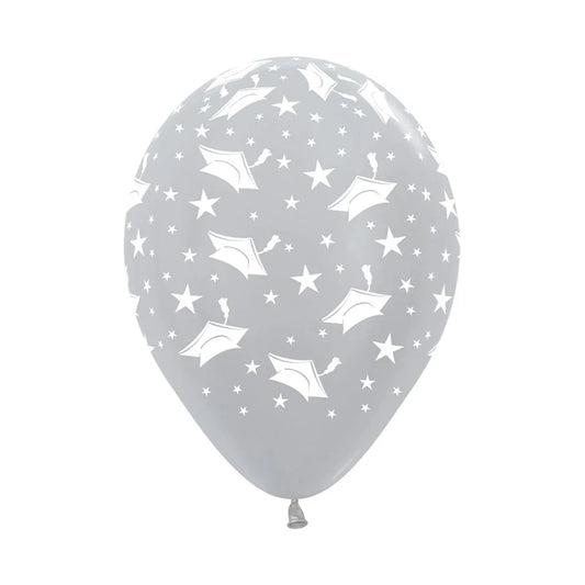 GLOBO LATEX REDONDO INFINITY® GRADO SATIN PLATA