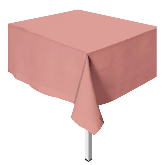 MANTEL PLASTICO RECTANGULAR DORADO ROSA