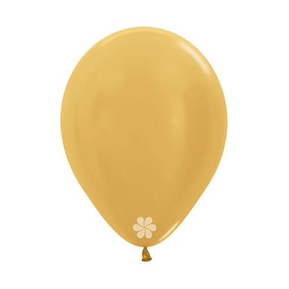 GLOBO LATEX REDONDO METAL DORADO