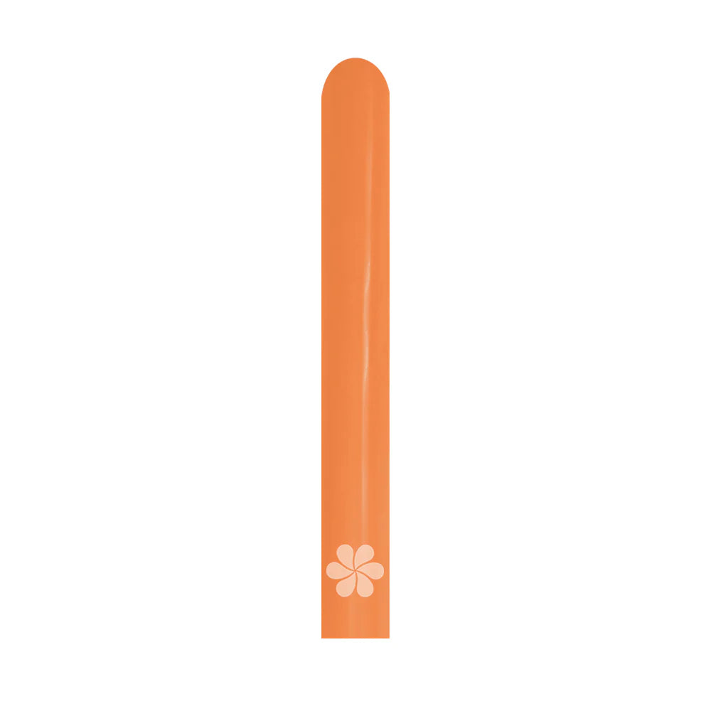 GLOBO LATEX TUBITO NEON NARANJA