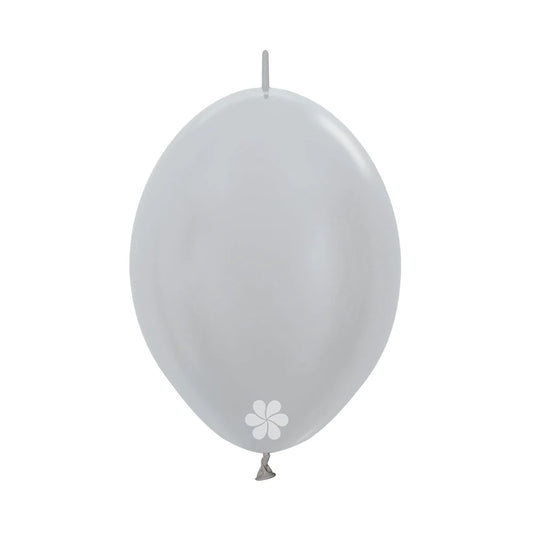 GLOBO LATEX LINK-O-LOON® SATIN PLATA