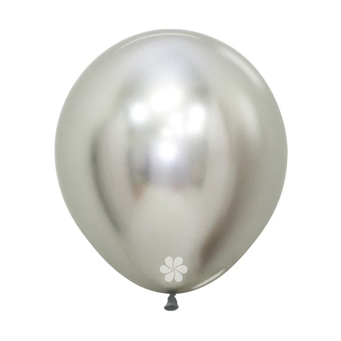 GLOBO LATEX REDONDO REFLEX PLATA