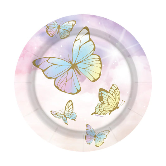 PLATO METALIZADA MARIPOSAS ENCANTADAS