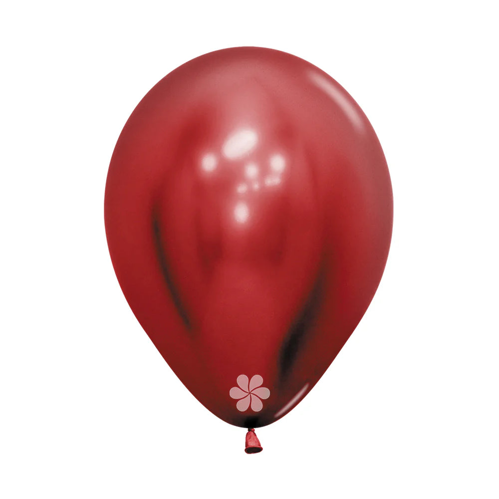 GLOBO LATEX REDONDO REFLEX ROJO