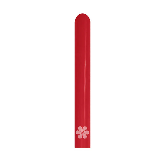 GLOBO LATEX TUBITO METAL ROJO