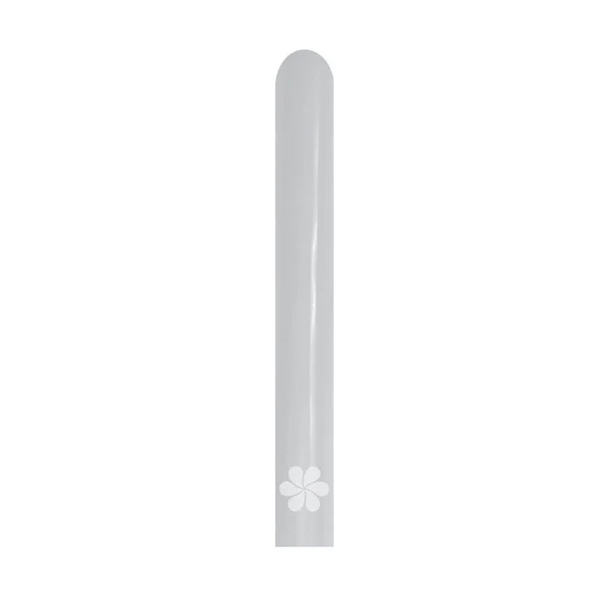 GLOBO LATEX TUBITO SATIN PLATA