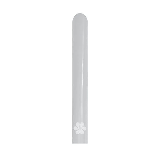 GLOBO LATEX TUBITO SATIN PLATA