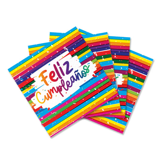 SERVILLETA PEQUEÑA FELIZ CUMPLEAÑOS FESTIVO