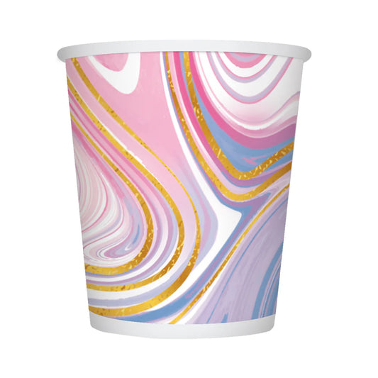VASO MARMOLEADO ROSA