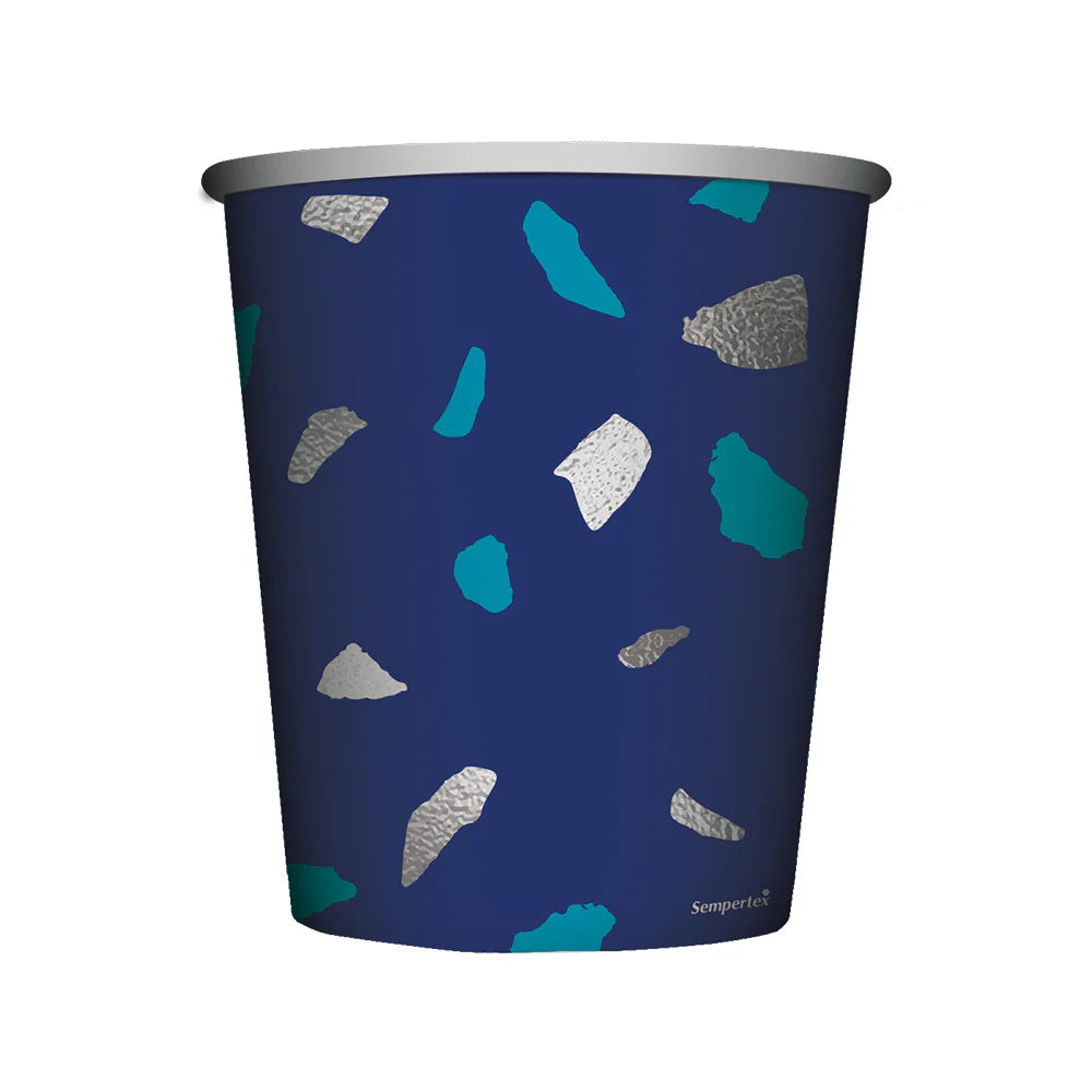 VASO TERRAZO AZUL