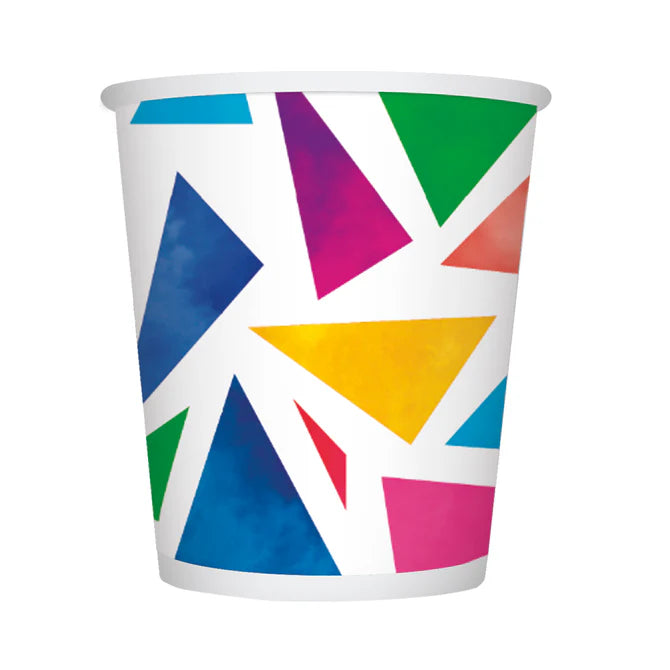 VASO TRIÁNGULOS COLORIDOS