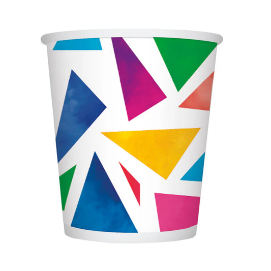 VASO TRIÁNGULOS COLORIDOS