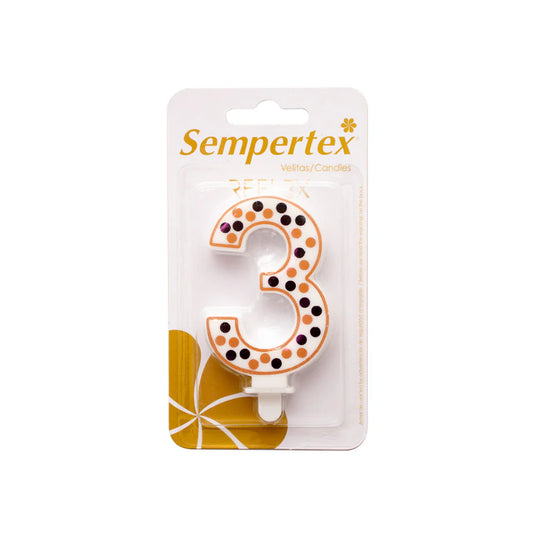 VELA NUMERICA POLKA DELUXE #3
