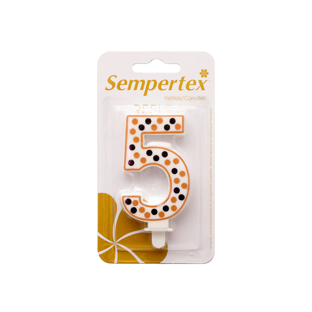 VELA NUMERICA POLKA DELUXE #5