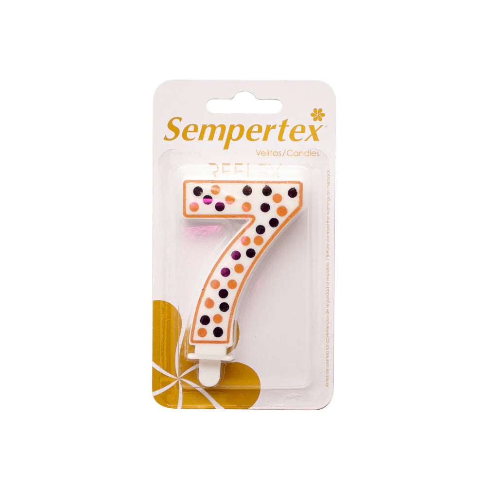 VELA NUMERICA POLKA DELUXE #7