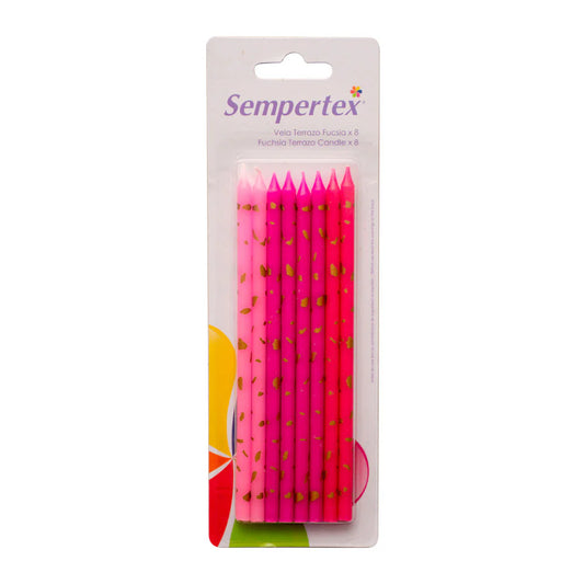 VELA TERRAZO FUCSIA