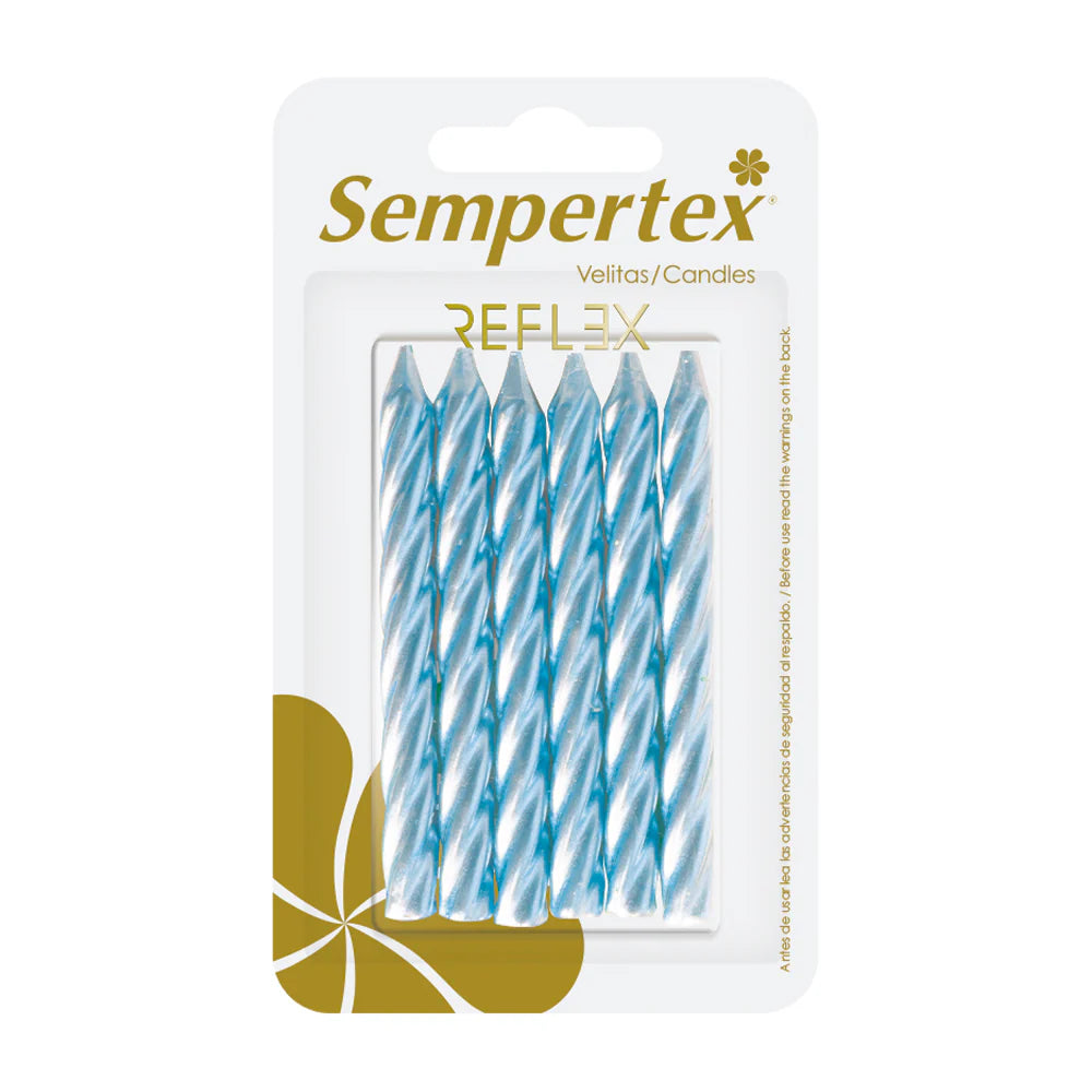 VELITA ESPIRALADA PERLA AZUL