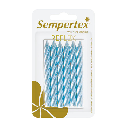 VELITA ESPIRALADA PERLA AZUL